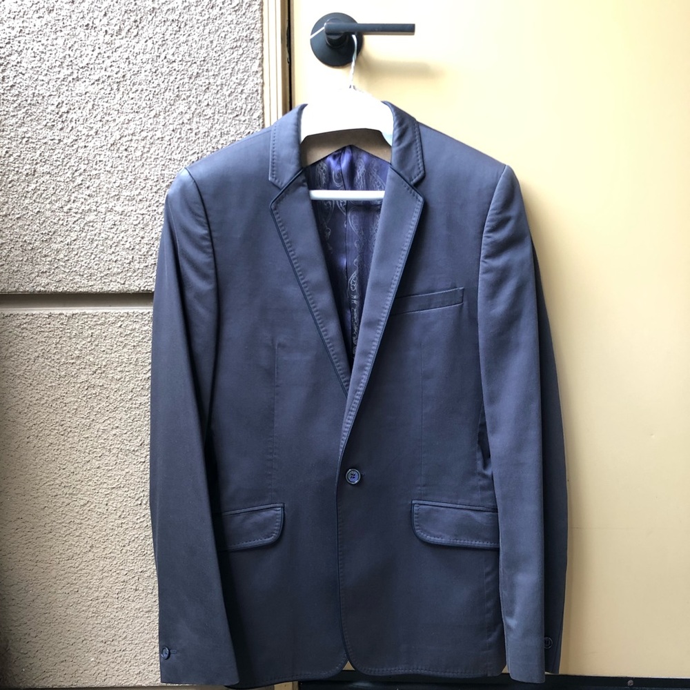 Ted Baker mens dark grey fitted suit